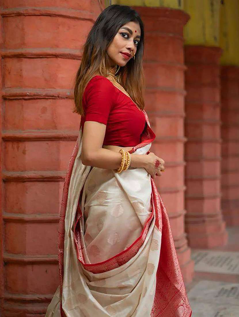 women self design banarasi saree with blouse - 22566681 -  Standard Image - 3