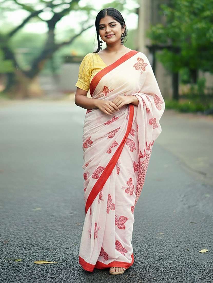 women printed casual wear saree