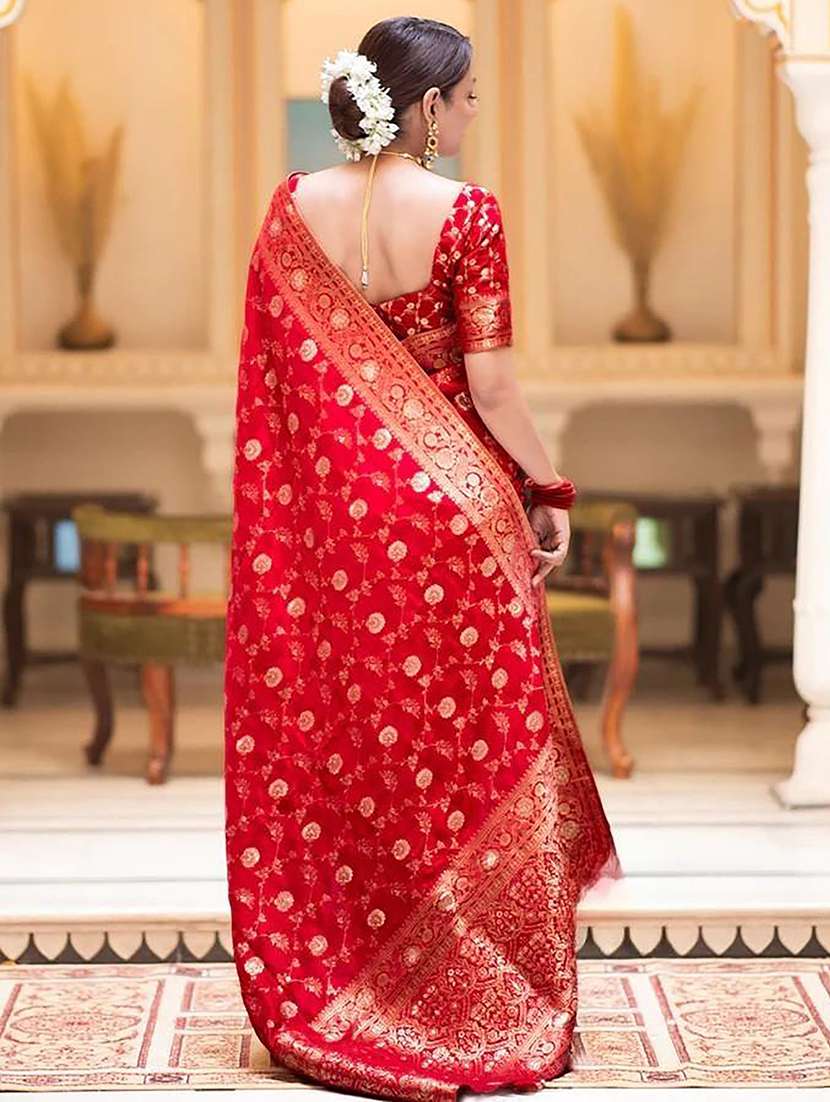women self design banarasi saree with blouse - 22566698 -  Standard Image - 3