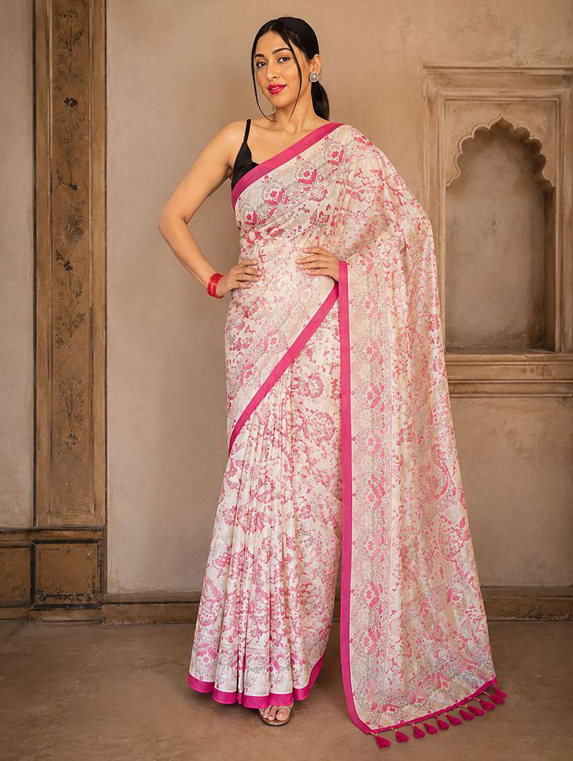 women printed casual wear saree