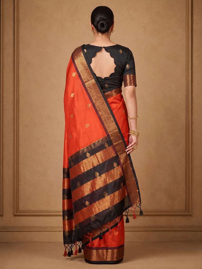 women self design bordered saree with blouse - 22566762 -  Standard Image - 3