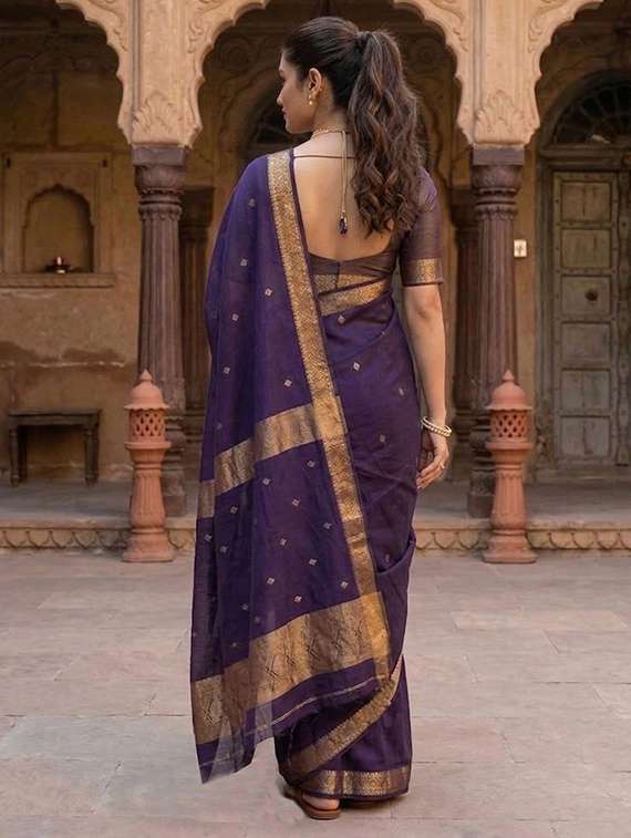 women self design bordered saree with blouse - 22566812 -  Standard Image - 3