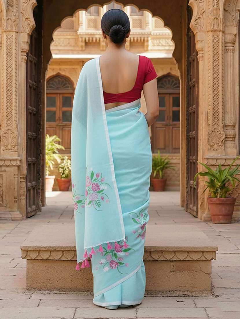women printed casual wear saree - 22566835 -  Standard Image - 3