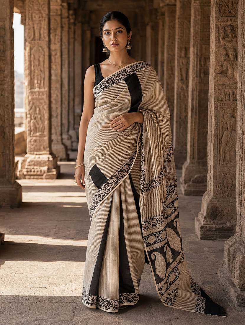 women printed casual wear saree