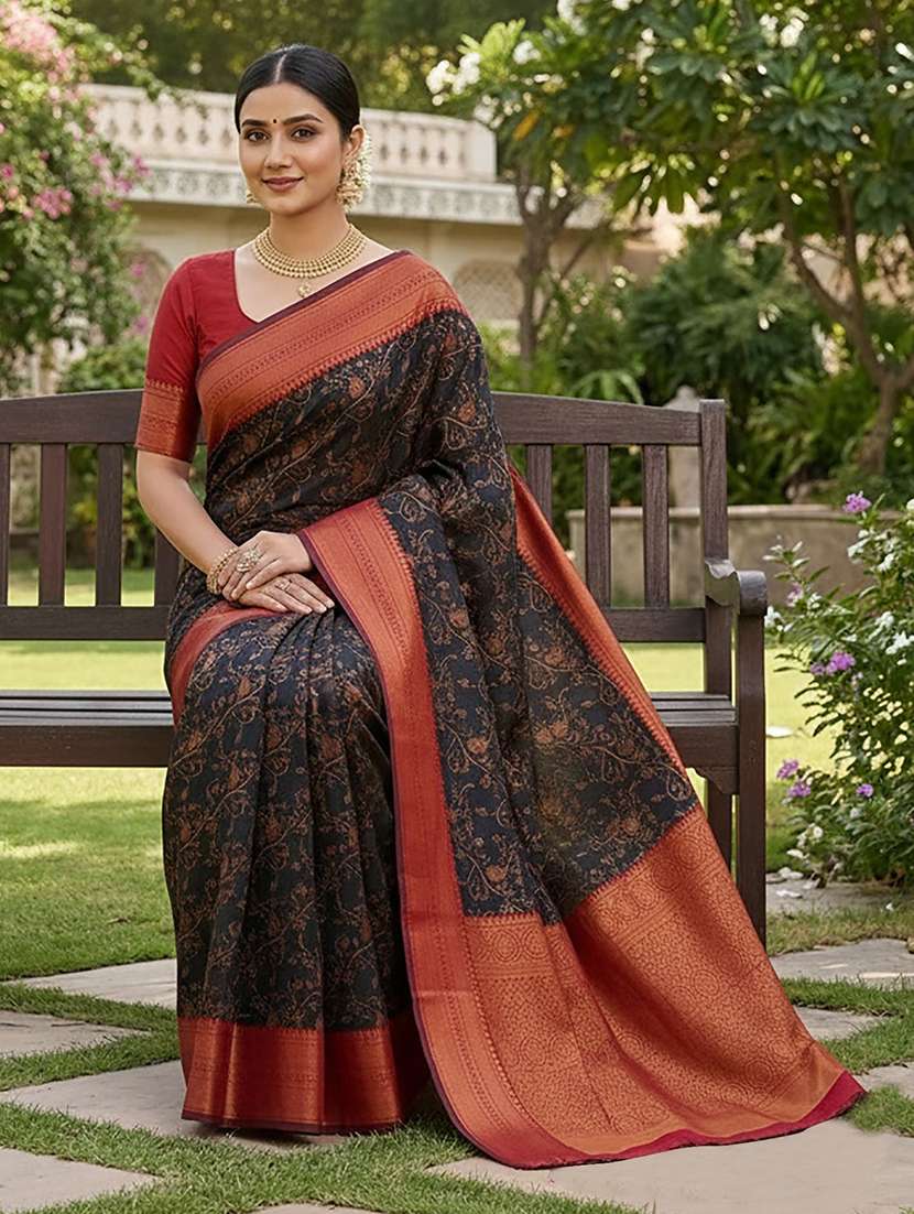 Women Self Design Banarasi Saree With Blouse - 22566859 -  Standard Image - 3