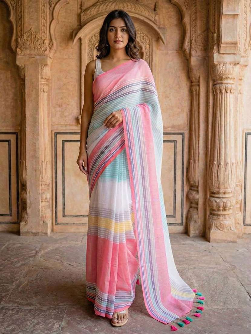 women printed casual wear saree