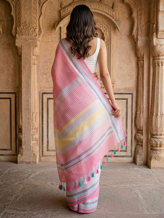 women printed casual wear saree - 22566882 -  Standard Image - 3
