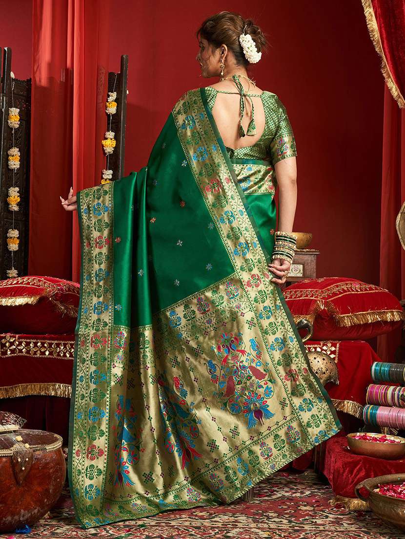 women self design paithani saree with blouse - 22566925 -  Standard Image - 3
