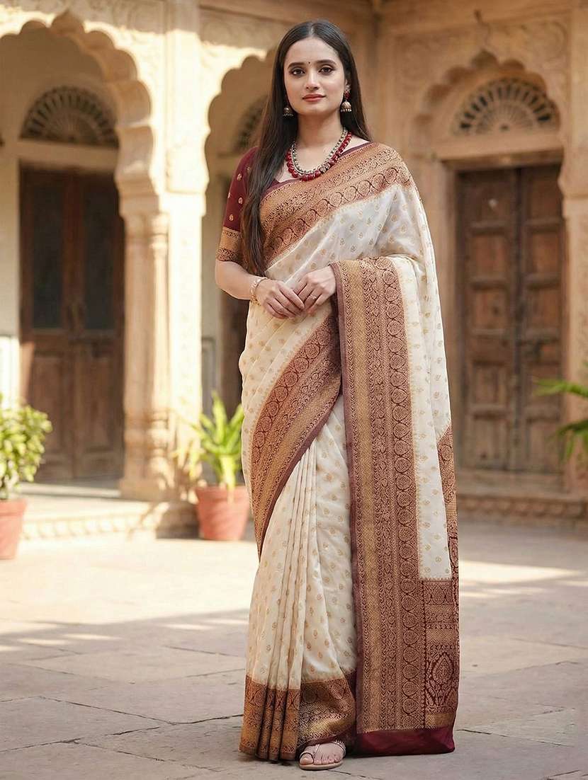 women self design banarasi saree
