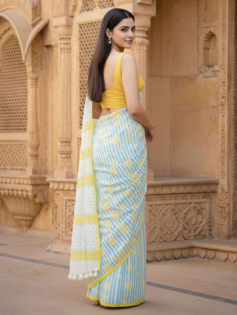 women printed casual wear saree - 22567011 -  Standard Image - 3