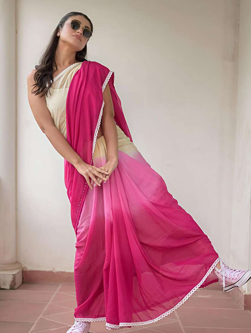 Women Printed Casual Wear Saree - 22567025 -  Standard Image - 5