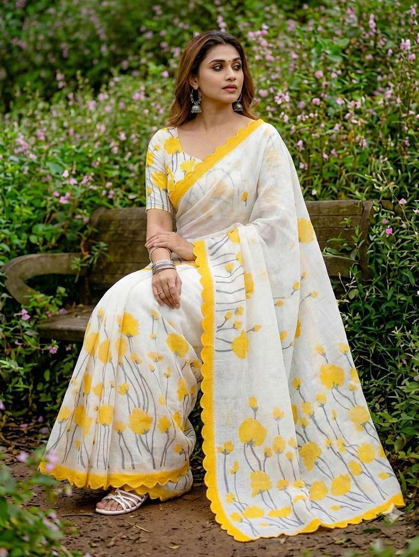 women printed casual wear saree - 22567028 -  Standard Image - 3