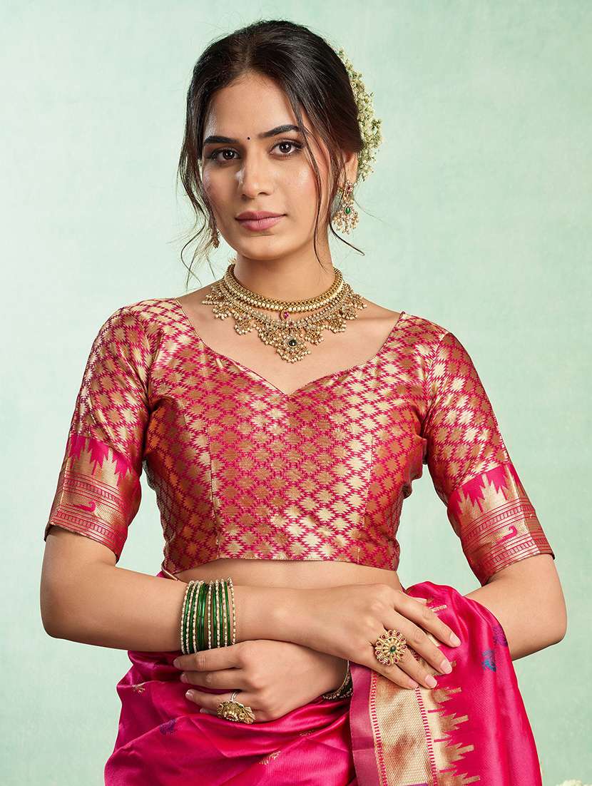 women self design paithani saree with blouse - 22567037 -  Standard Image - 5