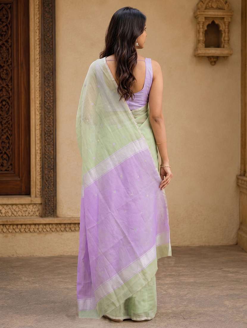women self design handloom saree with blouse - 22567054 -  Standard Image - 3