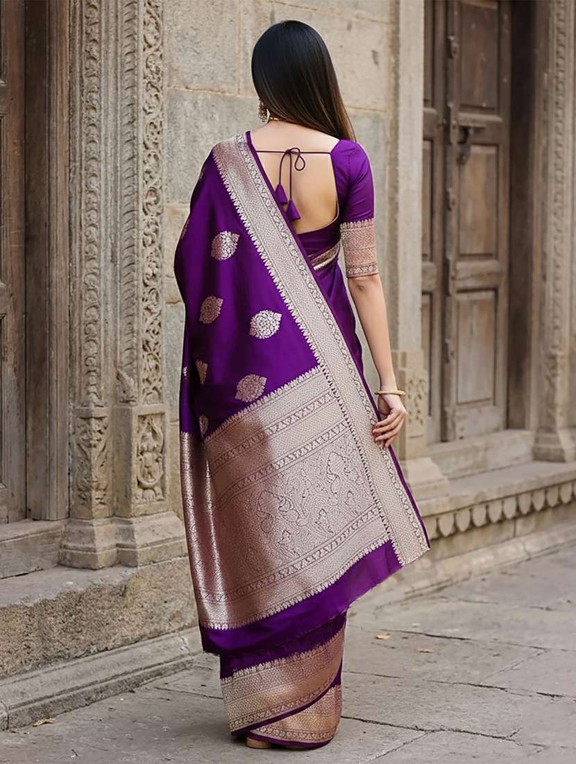 Women Self Design Banarasi Saree - 22567075 -  Standard Image - 3