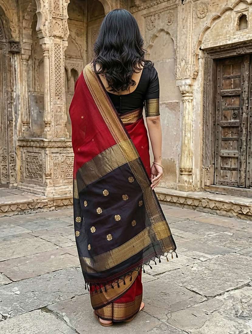 women self design bordered saree with blouse - 22567123 -  Standard Image - 3