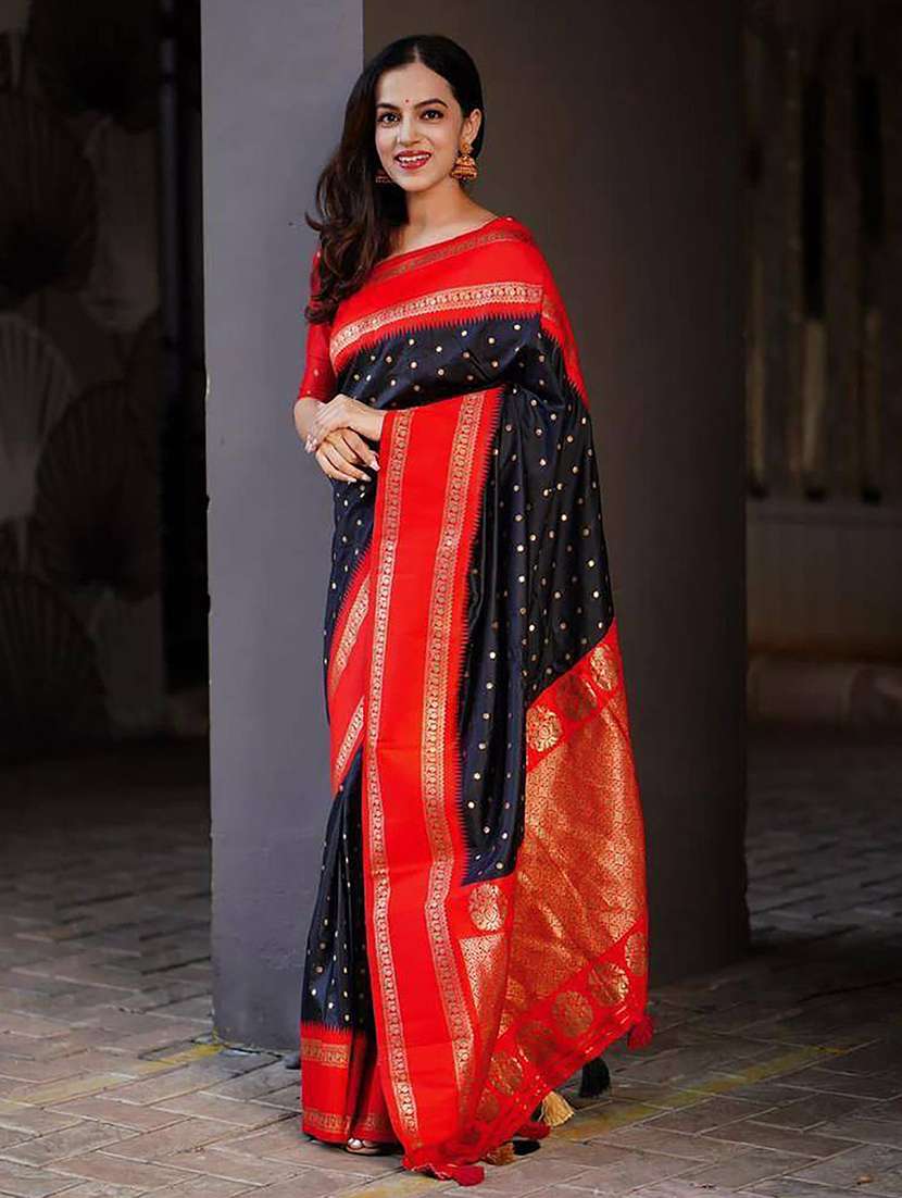 Women Self Design Banarasi Saree - 22567127 -  Standard Image - 3