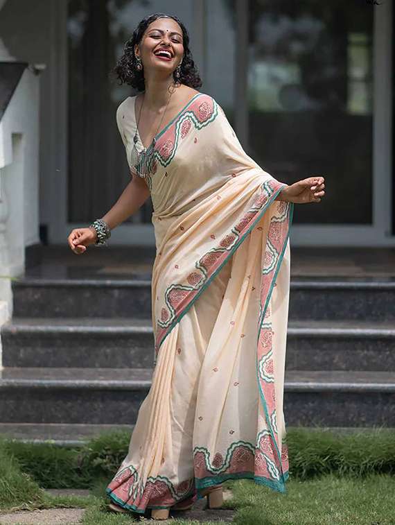 women printed casual wear saree - 22567143 -  Standard Image - 3