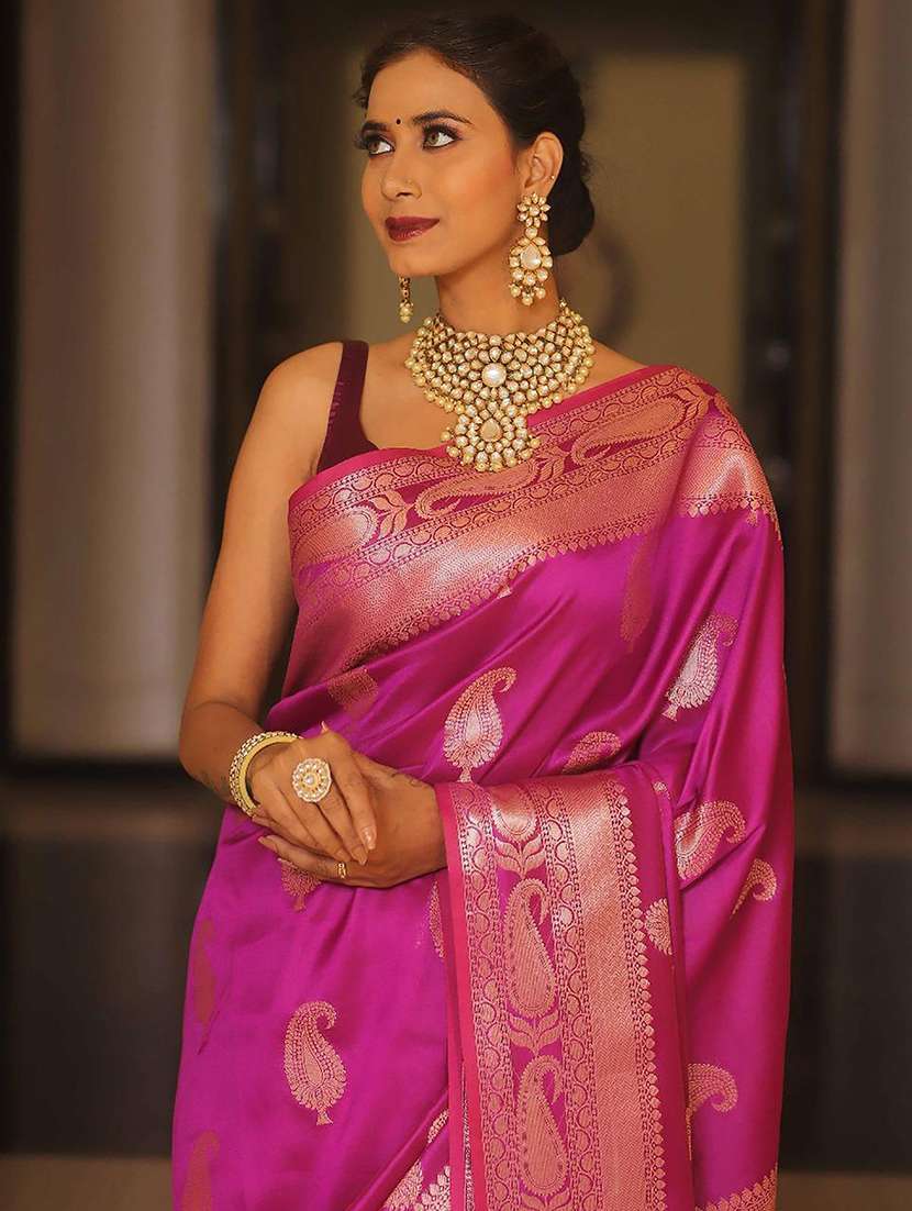 women self design banarasi saree - 22567201 -  Standard Image - 3