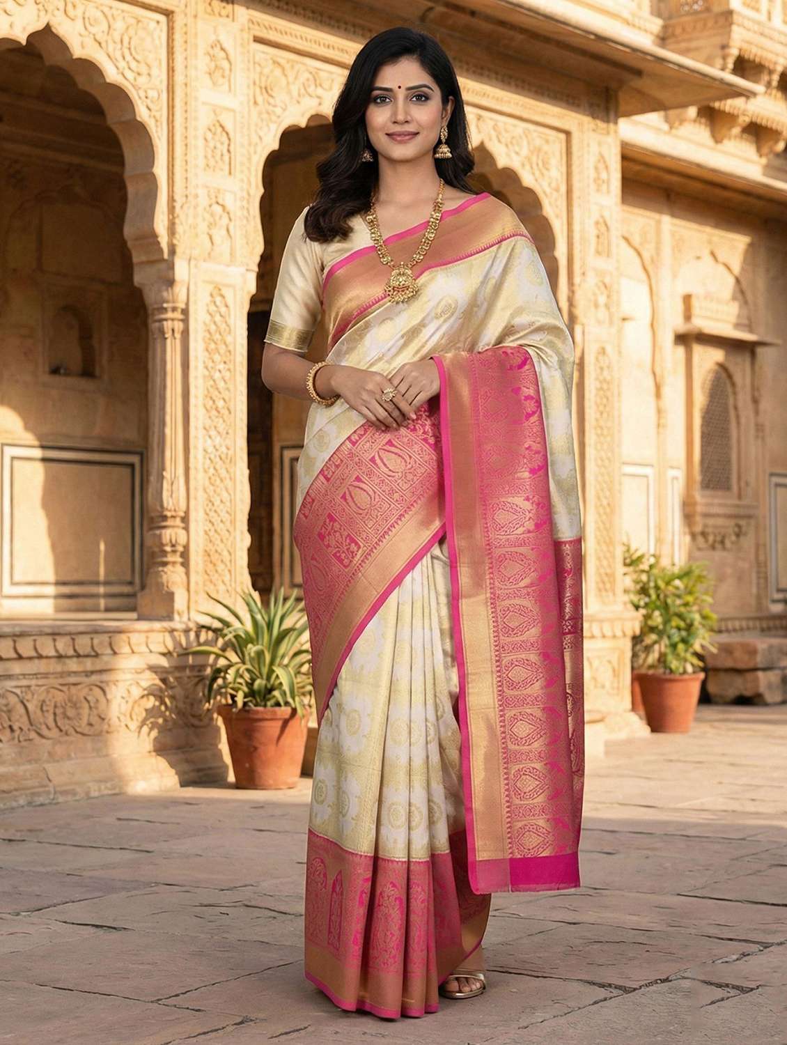 women self design banarasi saree