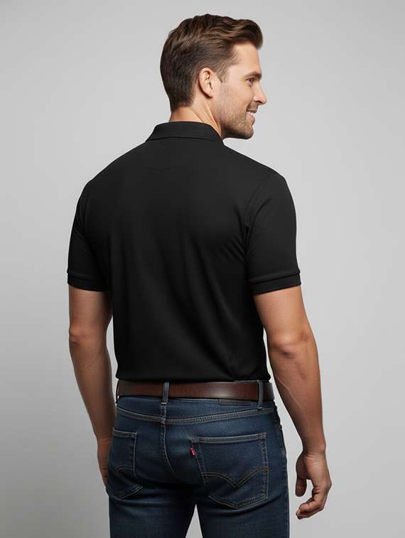 men solid short sleeves polo t-shirt - 22567282 -  Standard Image - 3