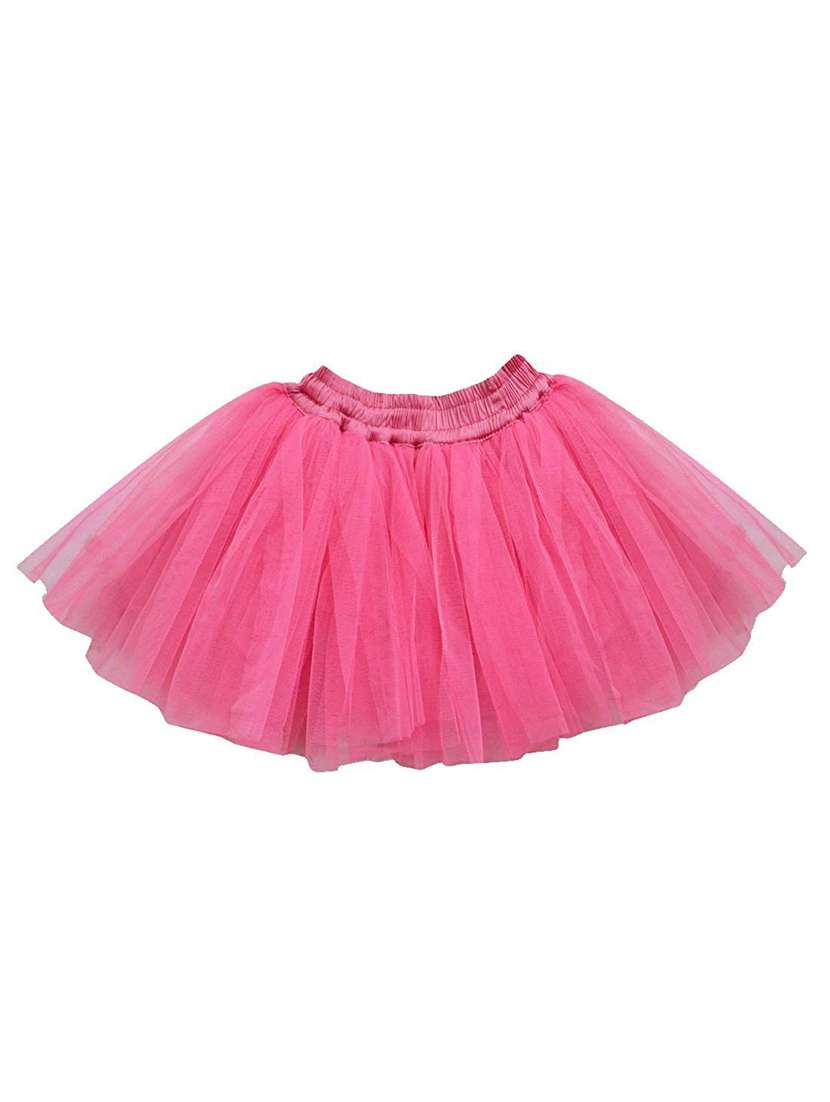 girls solid mid rise flared skirt