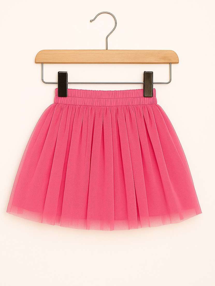 girls solid mid rise flared skirt - 22567403 -  Standard Image - 3