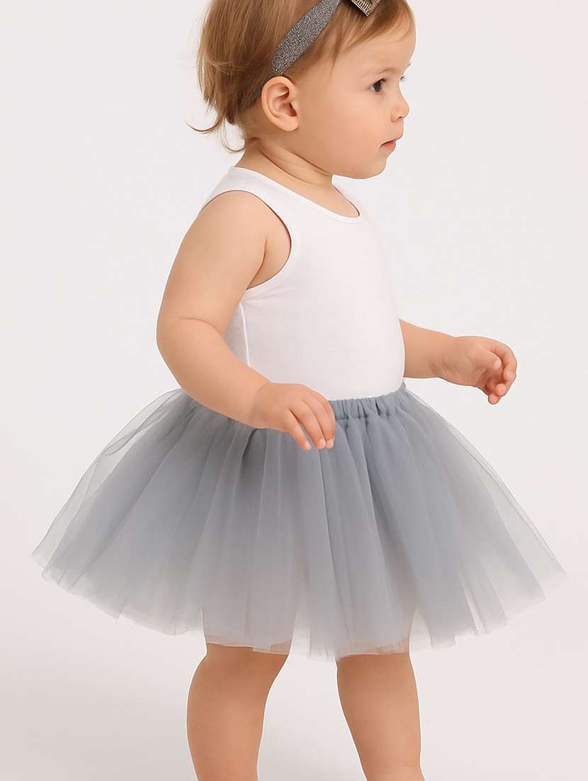 girls solid mid rise flared skirt