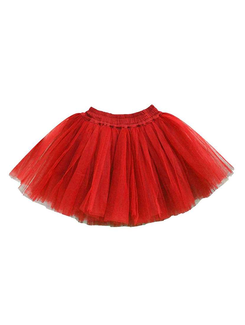 girls solid mid rise flared skirt - 22567406 -  Standard Image - 5