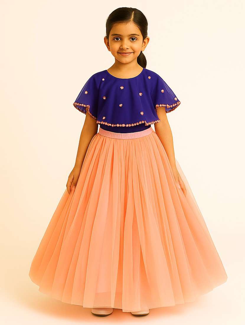 girls embellished lehenga choli set
