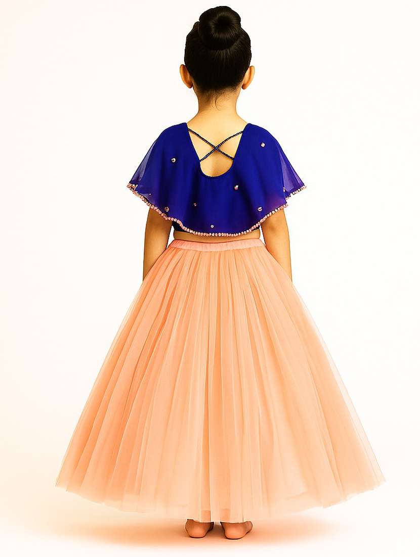 girls embellished lehenga choli set - 22567472 -  Standard Image - 3