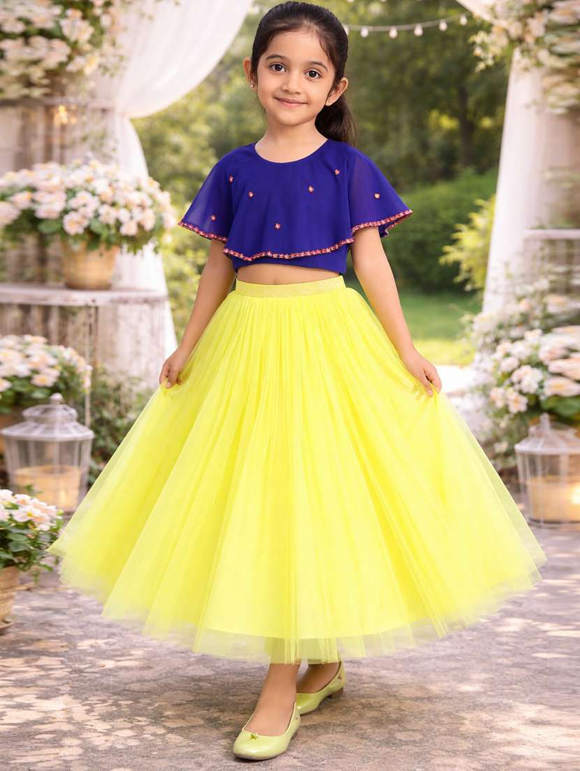 girls embellished lehenga choli set