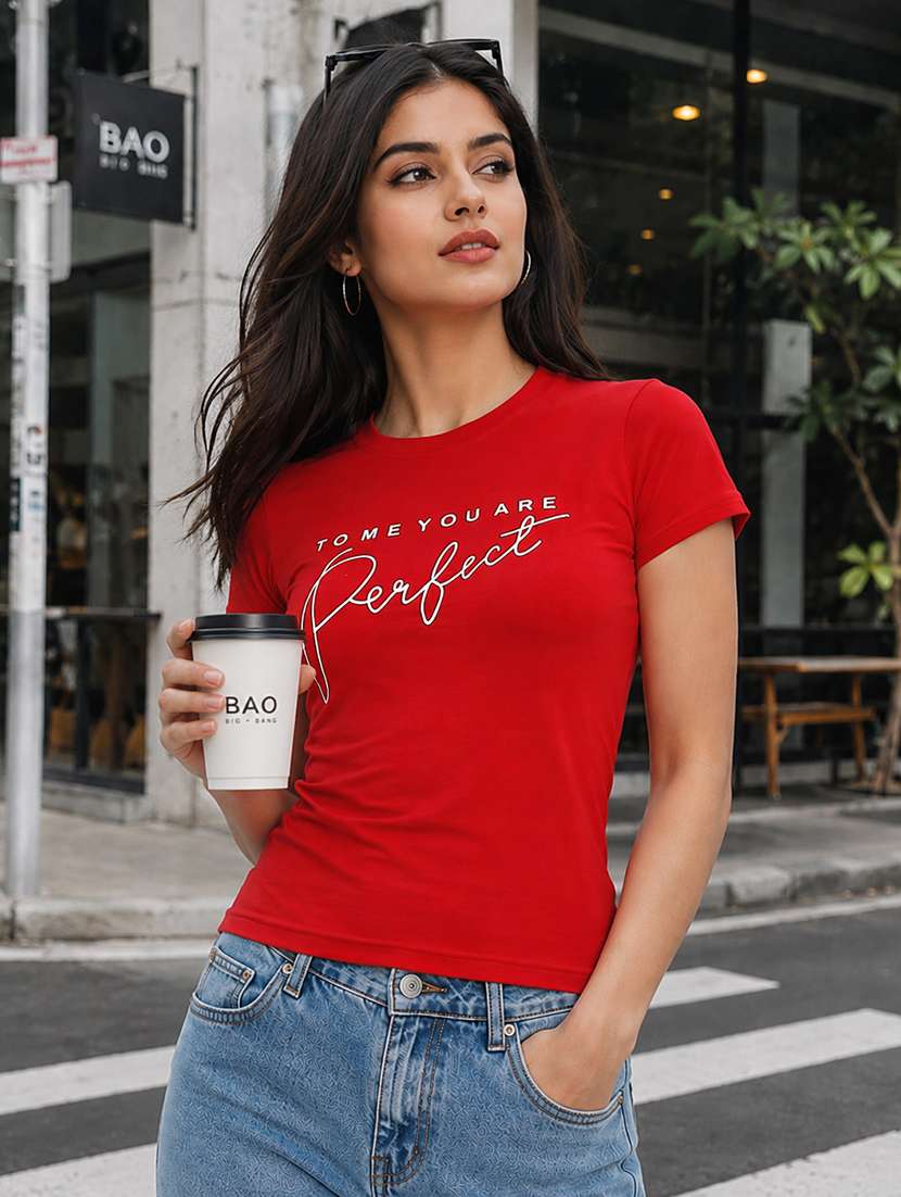 women printed short sleeves regular fit t-shirt - 22567483 -  Standard Image - 3