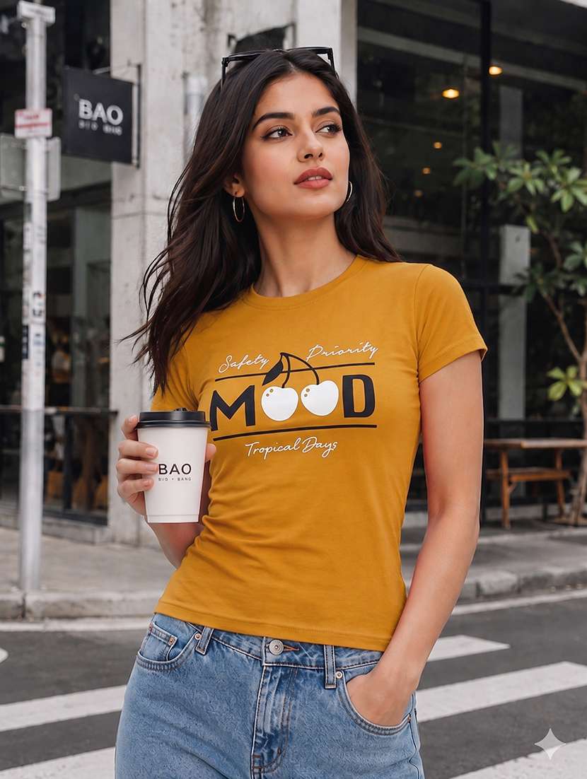 women printed short sleeves regular fit t-shirt - 22567484 -  Standard Image - 3