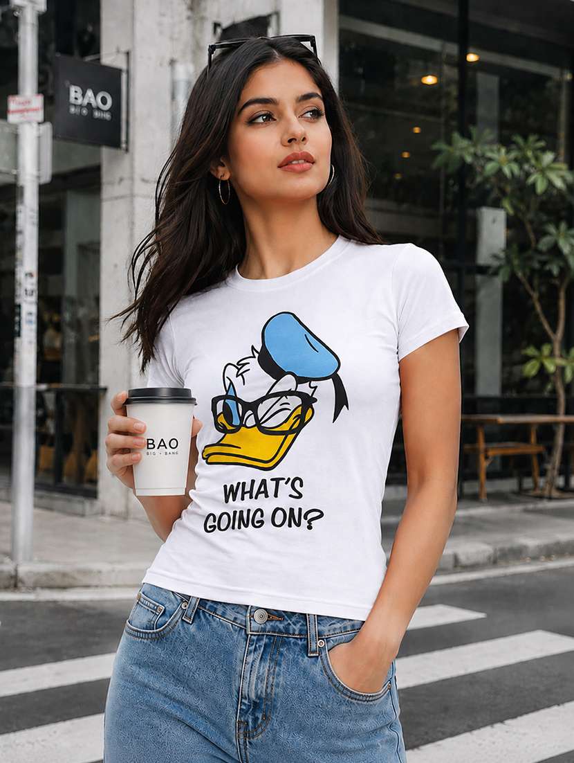 women printed short sleeves regular fit t-shirt - 22567487 -  Standard Image - 3