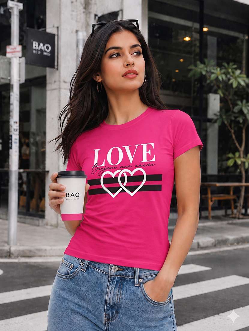 women printed short sleeves regular fit t-shirt - 22567492 -  Standard Image - 3
