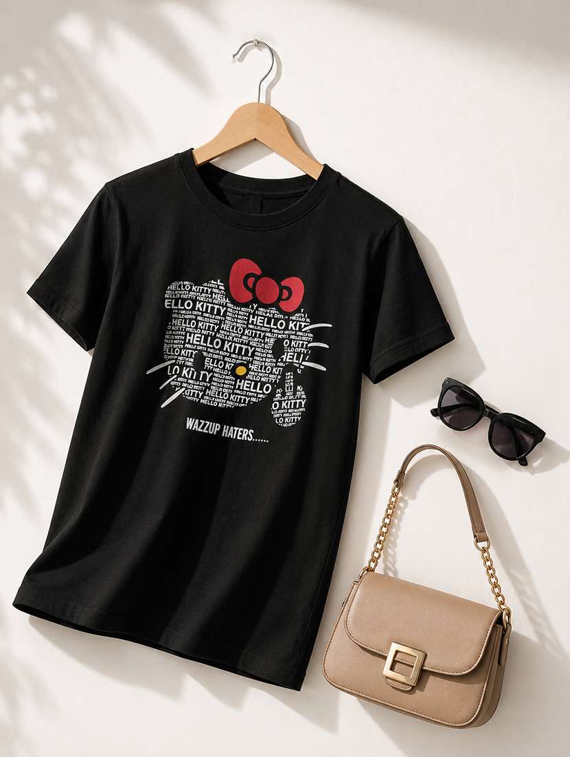 women printed short sleeves regular fit t-shirt - 22567507 -  Standard Image - 3