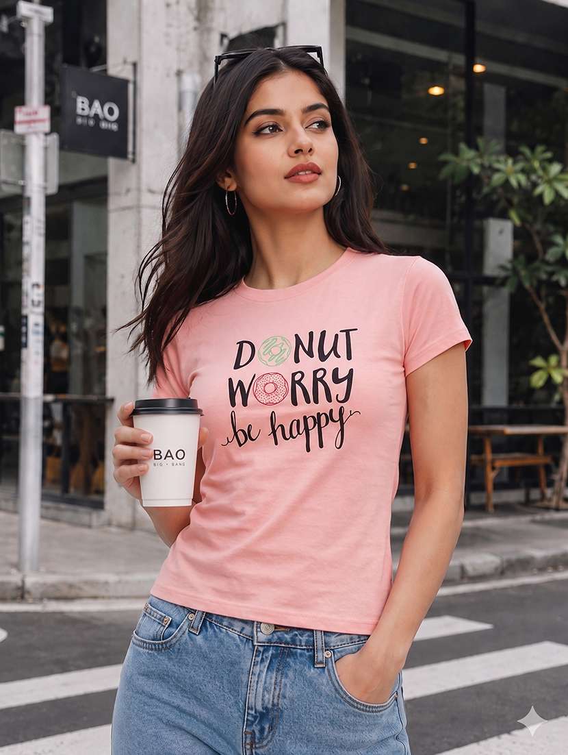 women printed short sleeves regular fit t-shirt - 22567508 -  Standard Image - 3