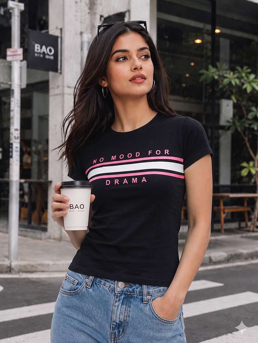 women printed short sleeves regular fit t-shirt - 22567512 -  Standard Image - 3