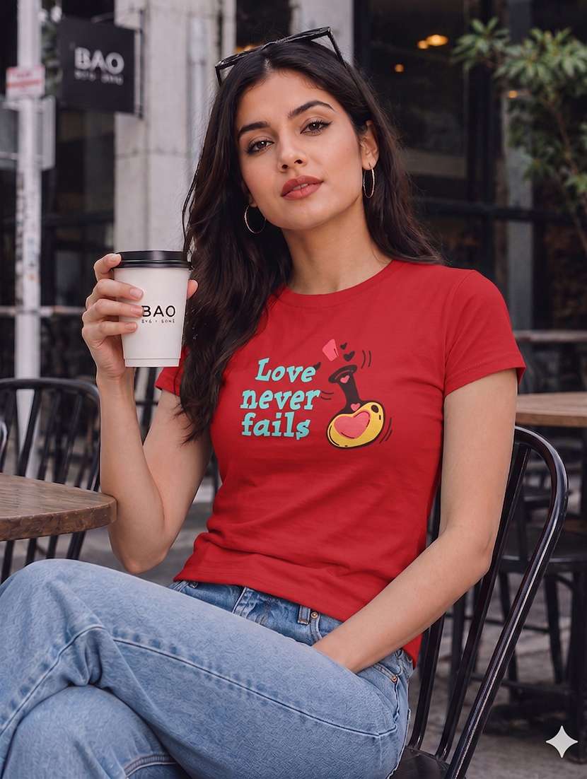 women printed short sleeves regular fit t-shirt