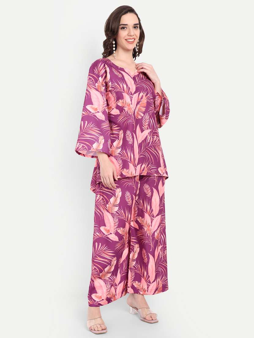 Women Printed Long Sleeves Ethnic Co-ord Set - 22567537 -  Standard Image - 3
