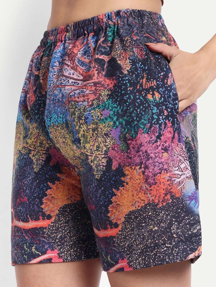 Women Printed Short Sleeves Shirt And Shorts Set - 22567563 -  Standard Image - 5
