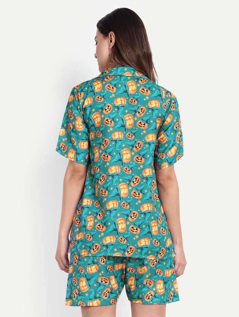 women printed short sleeves shirt and shorts set - 22567566 -  Standard Image - 3