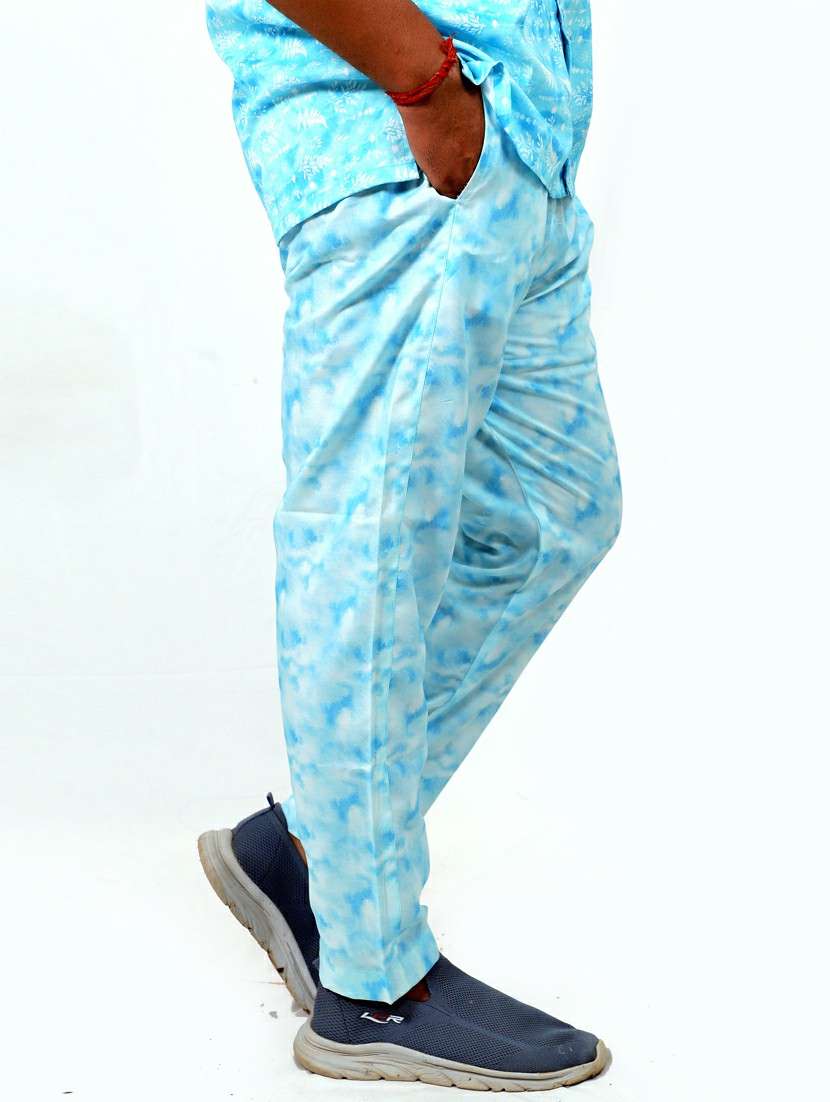 men printed short sleeves shirt and trouser co-ord set - 22567610 -  Standard Image - 5