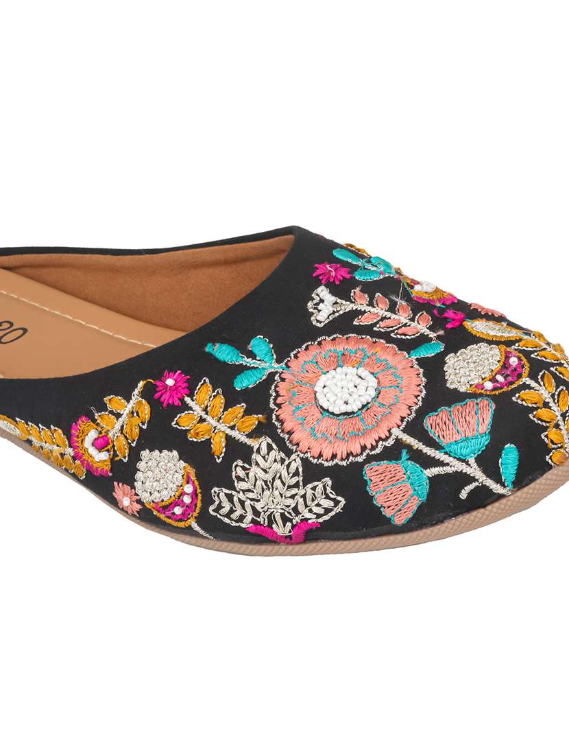 women embroidered slip on mules - 22567687 -  Standard Image - 3