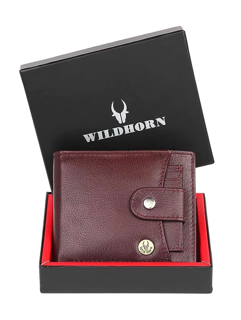 men solid bi-fold wallet