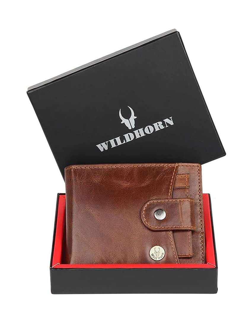 men solid bi-fold wallet