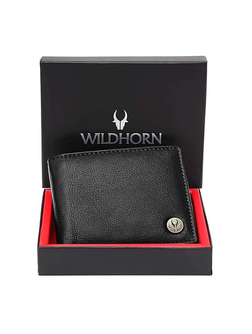 men solid bi-fold wallet