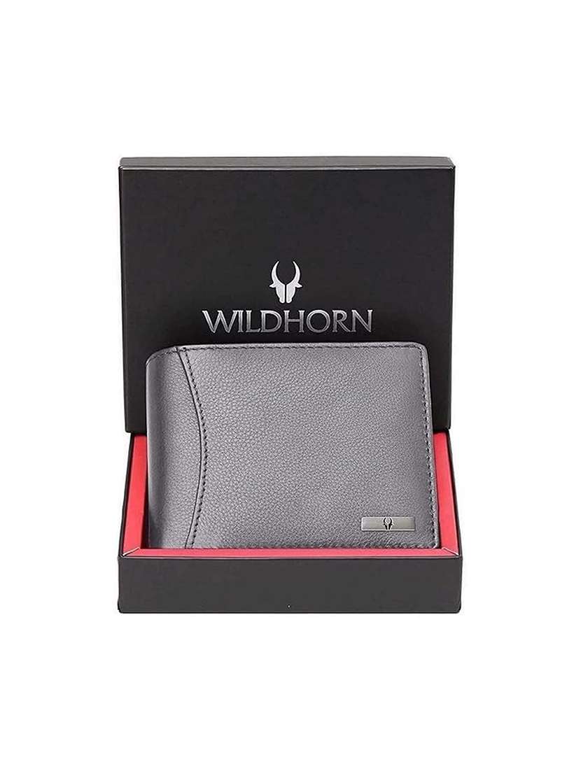 men solid bi-fold wallet