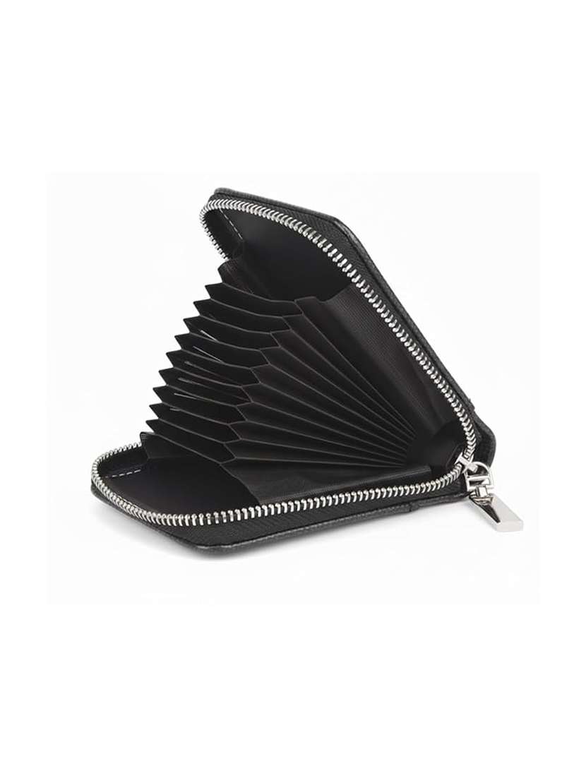 black leather zip closure wallet with 9 card slots - 22567717 -  Standard Image - 3